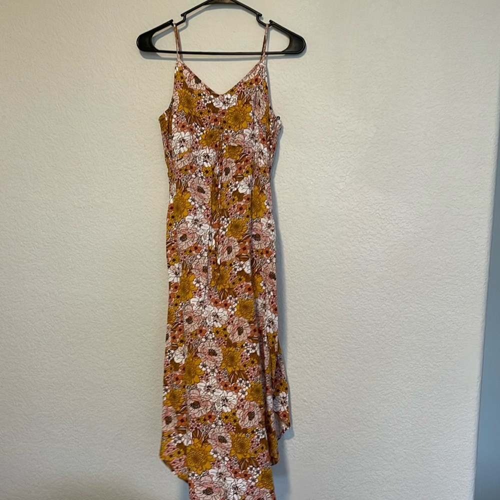 Woman’s flowered dress
